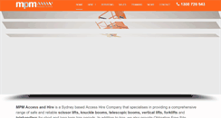 Desktop Screenshot of mpmaccessandhire.com.au