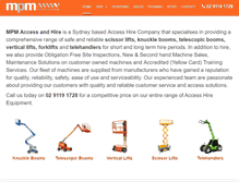 Tablet Screenshot of mpmaccessandhire.com.au